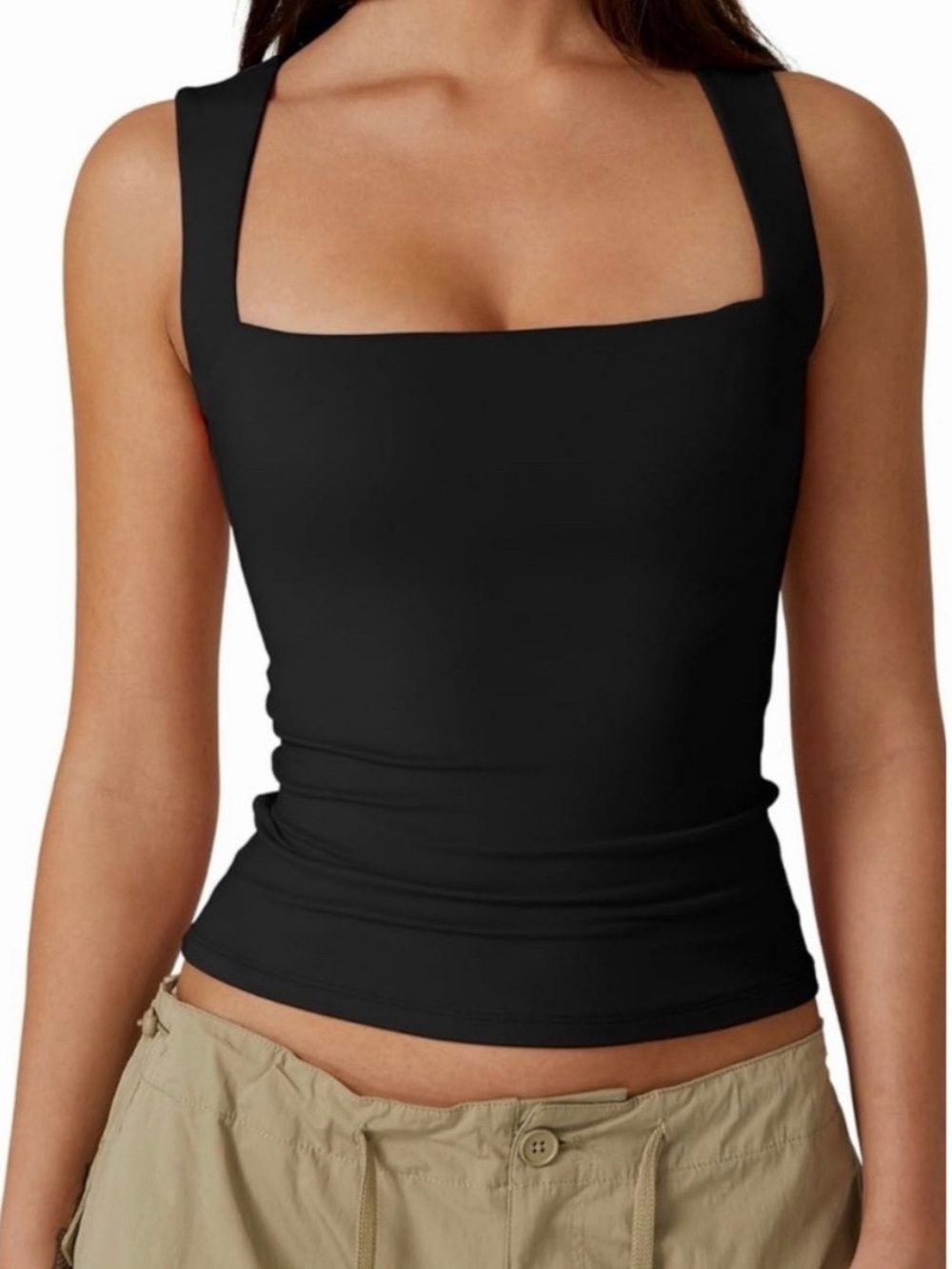 OQQ Square Neck Cami Tank Top